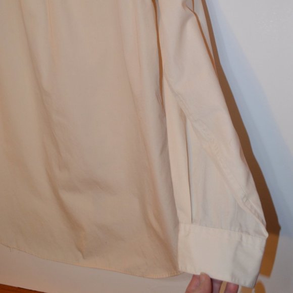 Perry Ellis Portfolio Long Sleeves Dress Shirt Men Cream 16 / 32-33 - Picture 10 of 11